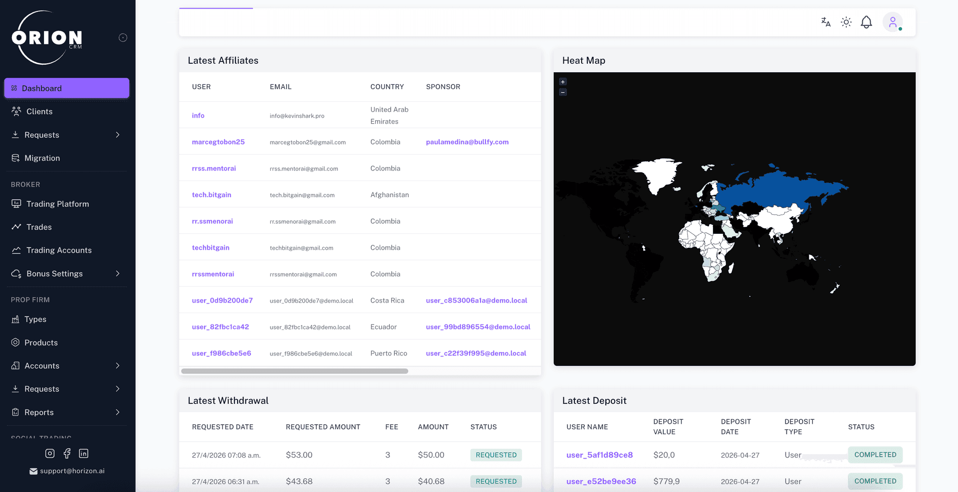 Orion CRM screenshot 3